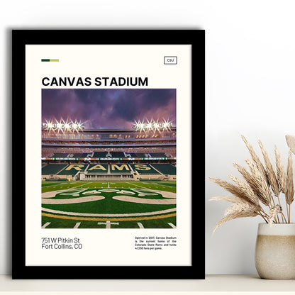 Stadium Print, Colorado State Rams Stadium Art, Gifts for him, Sport Art, Framed Art Print Wall Decor