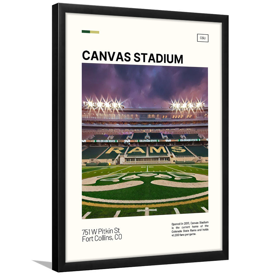 Stadium Print, Colorado State Rams Stadium Art, Gifts for him, Sport Art, Framed Art Print Wall Decor