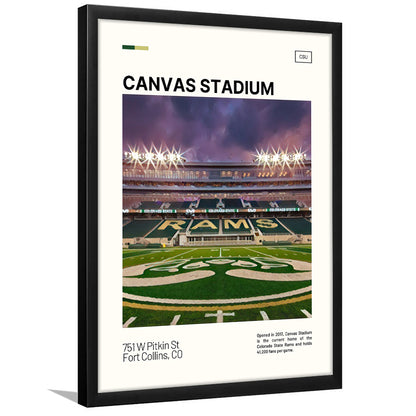 Stadium Print, Colorado State Rams Stadium Art, Gifts for him, Sport Art, Framed Art Print Wall Decor