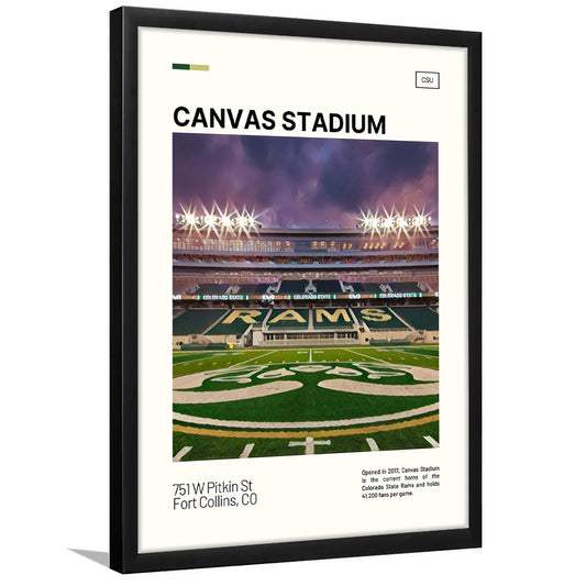 Stadium Print, Colorado State Rams Stadium Art, Gifts for him, Sport Art, Framed Art Print Wall Decor