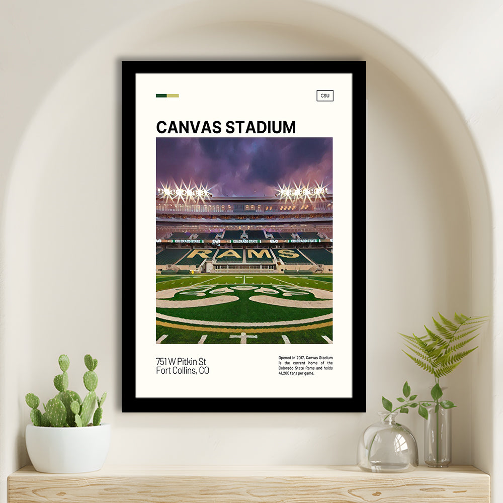 Stadium Print, Colorado State Rams Stadium Art, Gifts for him, Sport Art, Framed Art Print Wall Decor