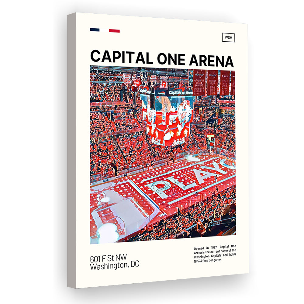 Capital One Arena Print, Washington Capitals Stadium Canvas Art, Fan Gifts, Sport Art, Canvas Print Wall Art