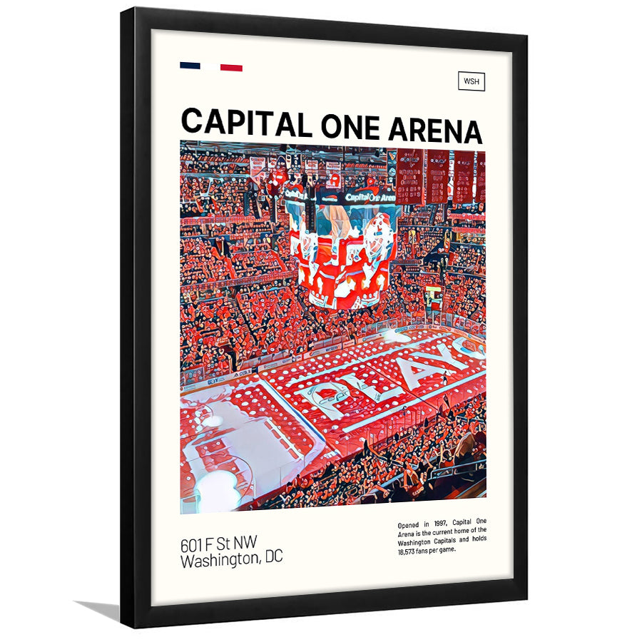 Capital One Arena Print, Washington Capitals Stadium Art, Gifts for him, Sport Art, Framed Art Print Wall Decor