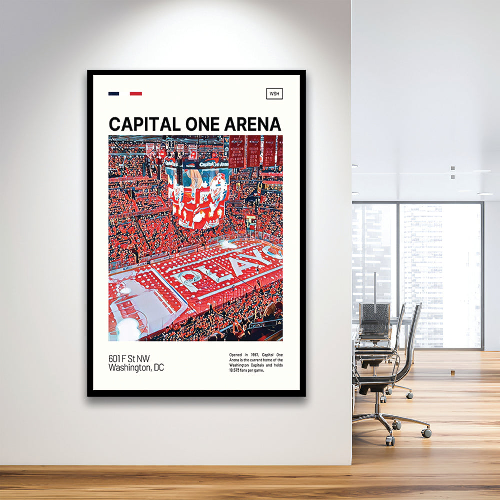 Capital One Arena Print, Washington Capitals Stadium Art, Gifts for him, Sport Art, Framed Art Print Wall Decor