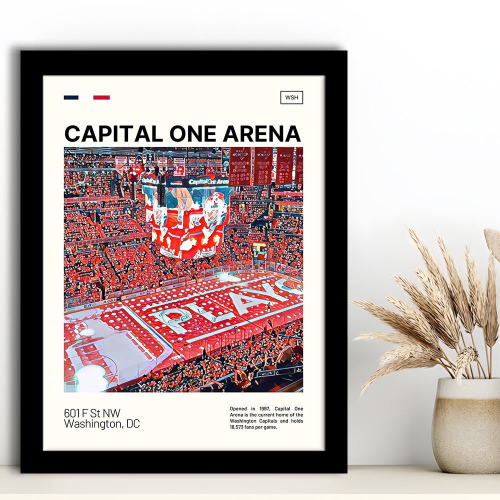 Capital One Arena Print, Washington Capitals Stadium Art, Gifts for him, Sport Art, Framed Art Print Wall Decor