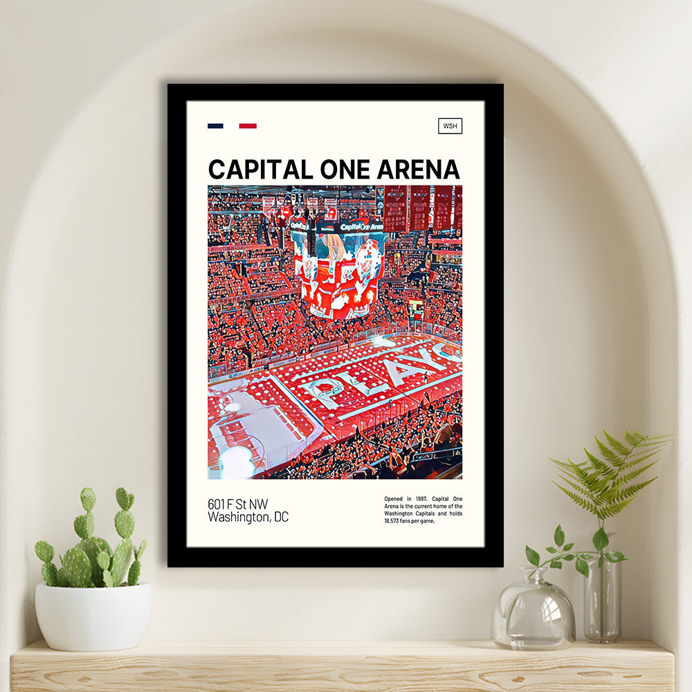 Capital One Arena Print, Washington Capitals Stadium Art, Gifts for him, Sport Art, Framed Art Print Wall Decor