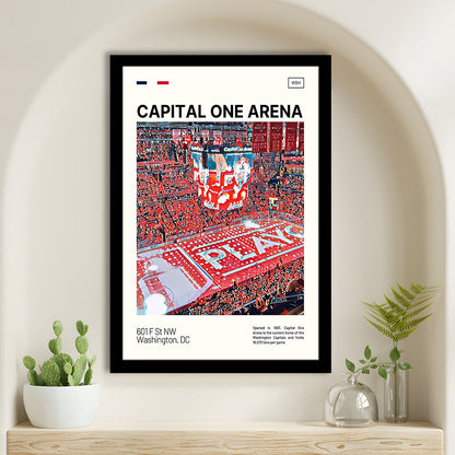 Capital One Arena Print, Washington Capitals Stadium Art, Gifts for him, Sport Art, Framed Art Print Wall Decor