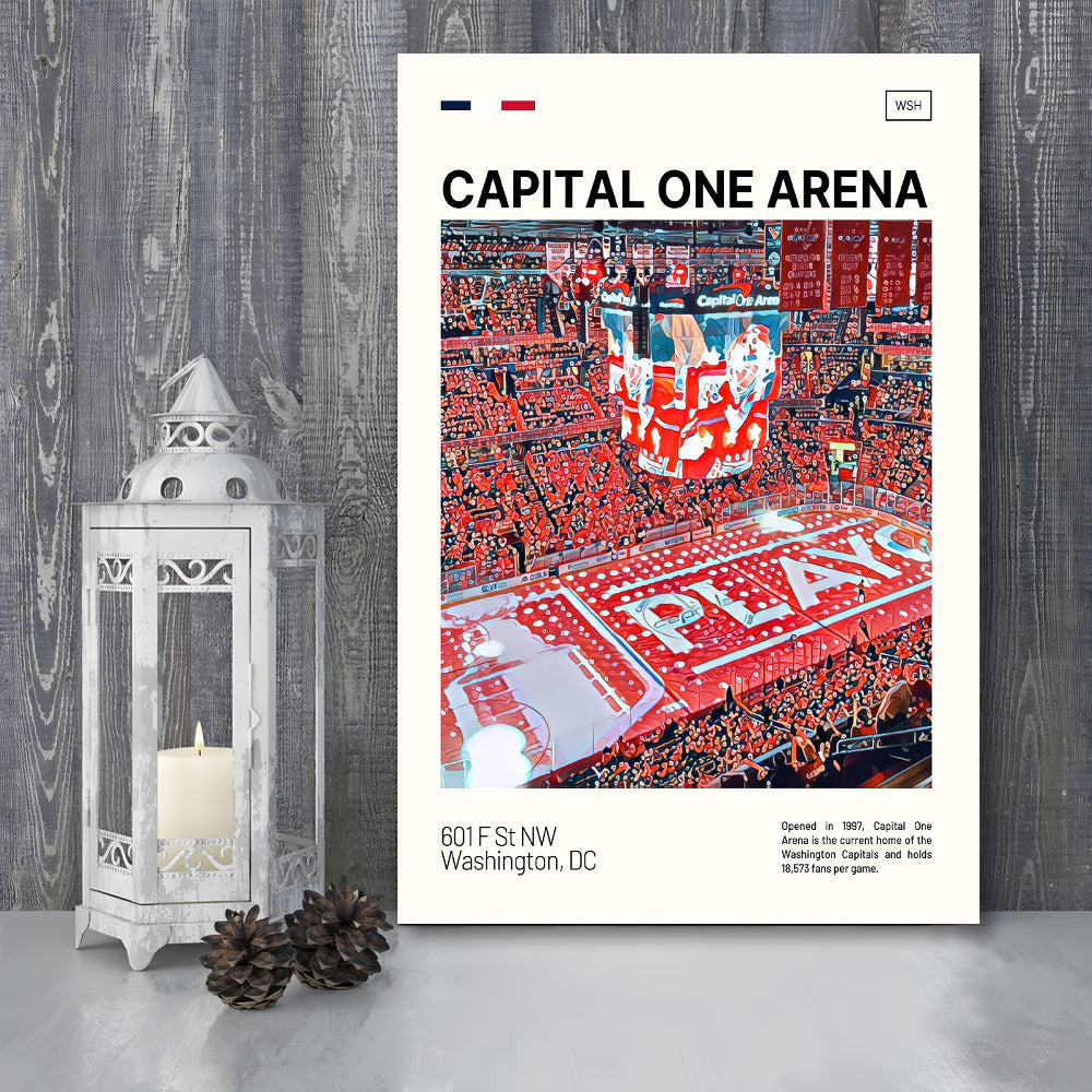 Capital One Arena Print, Washington Capitals Stadium Canvas Art, Fan Gifts, Sport Art, Canvas Print Wall Art
