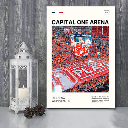 Capital One Arena Print, Washington Capitals Stadium Canvas Art, Fan Gifts, Sport Art, Canvas Print Wall Art