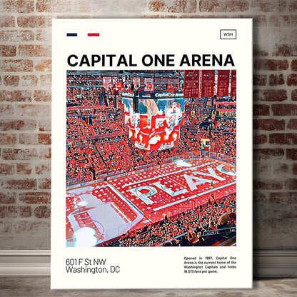 Capital One Arena Print, Washington Capitals Stadium Canvas Art, Fan Gifts, Sport Art, Canvas Print Wall Art