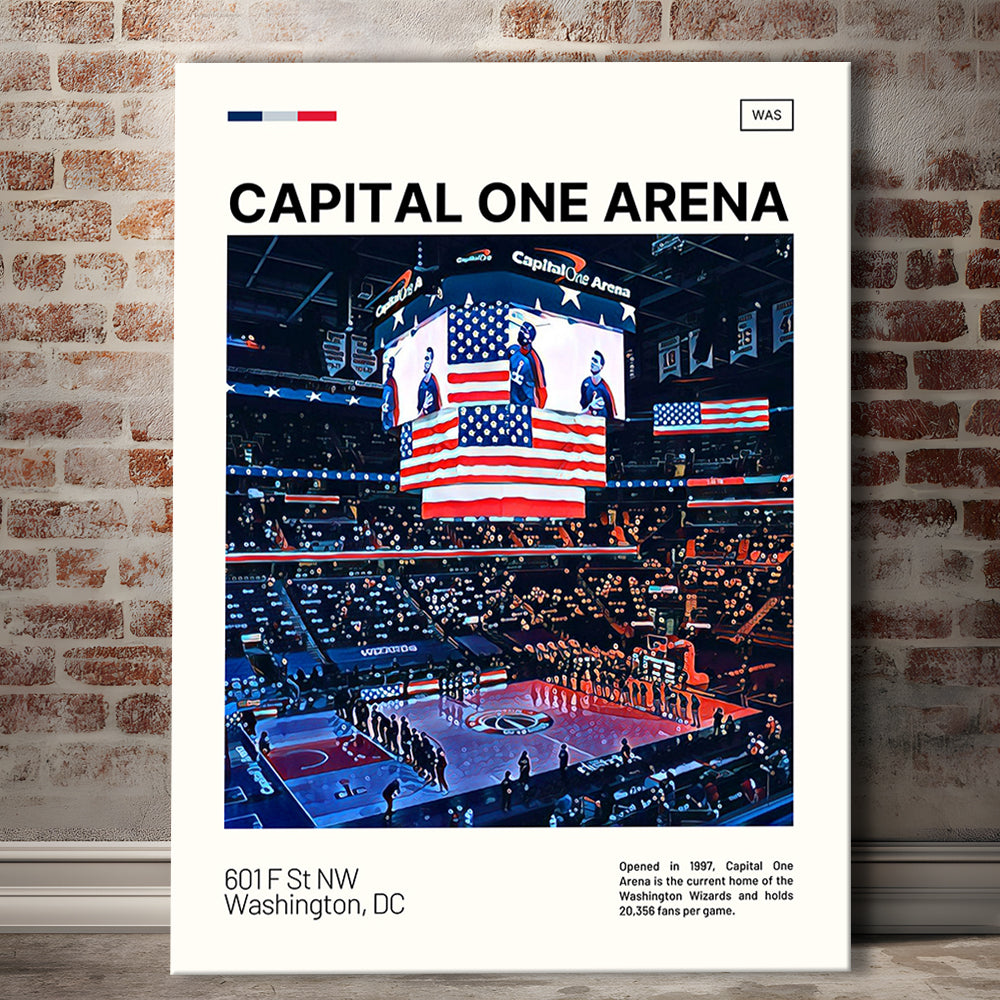 Capital One Arena Print, Washington Wizards Stadium Canvas Art, Fan Gifts, Sport Art, Canvas Print Wall Art