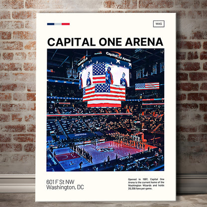 Capital One Arena Print, Washington Wizards Stadium Canvas Art, Fan Gifts, Sport Art, Canvas Print Wall Art