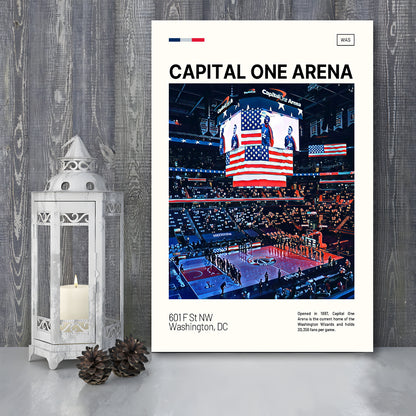 Capital One Arena Print, Washington Wizards Stadium Canvas Art, Fan Gifts, Sport Art, Canvas Print Wall Art