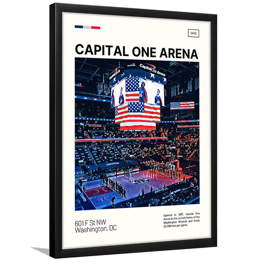 Capital One Arena Print, Washington Wizards Stadium Art, Gifts for him, Sport Art, Framed Art Print Wall Decor