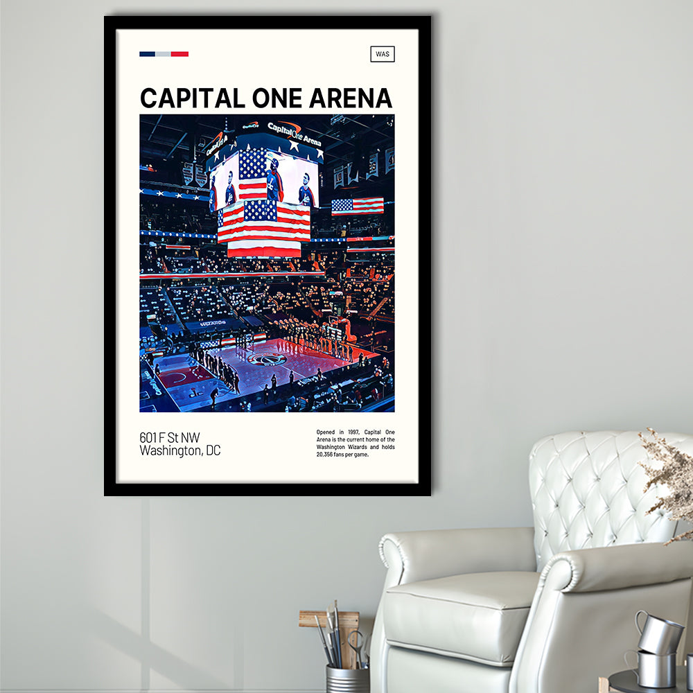 Capital One Arena Print, Washington Wizards Stadium Art, Gifts for him, Sport Art, Framed Art Print Wall Decor