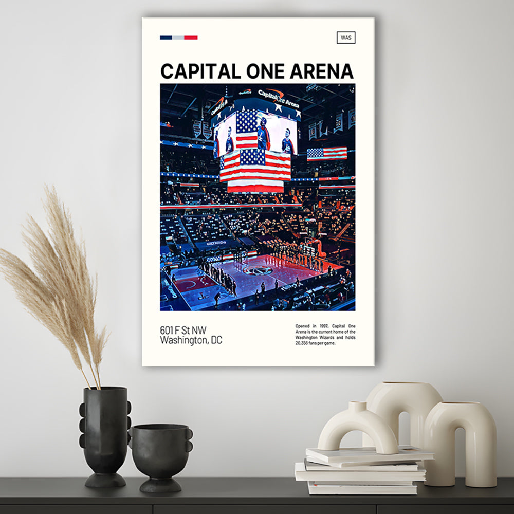 Capital One Arena Print, Washington Wizards Stadium Canvas Art, Fan Gifts, Sport Art, Canvas Print Wall Art