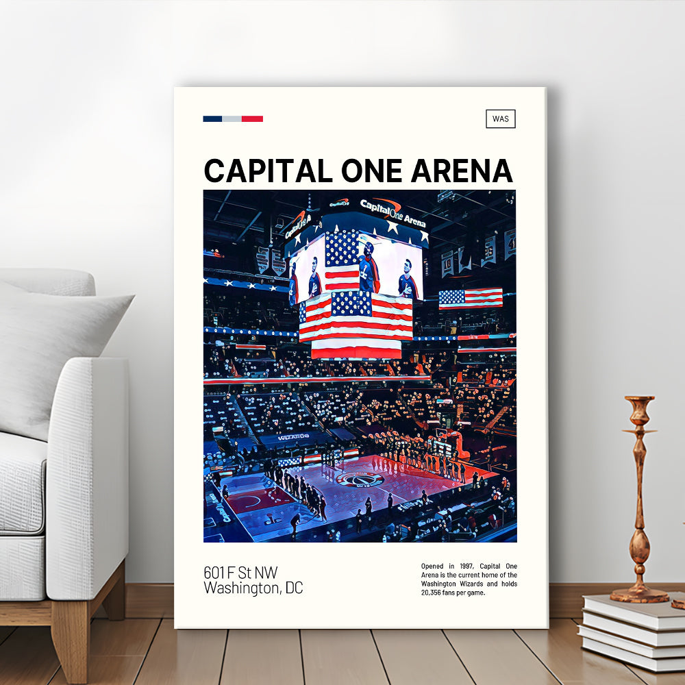 Capital One Arena Print, Washington Wizards Stadium Canvas Art, Fan Gifts, Sport Art, Canvas Print Wall Art