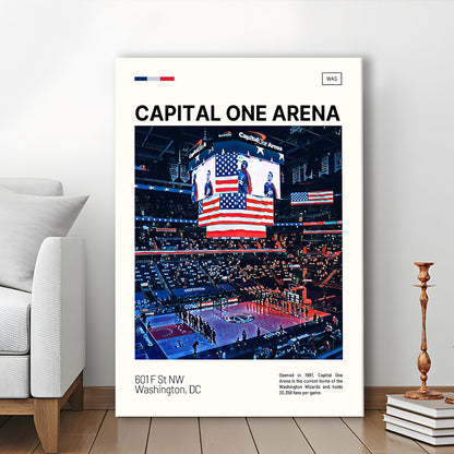 Capital One Arena Print, Washington Wizards Stadium Canvas Art, Fan Gifts, Sport Art, Canvas Print Wall Art