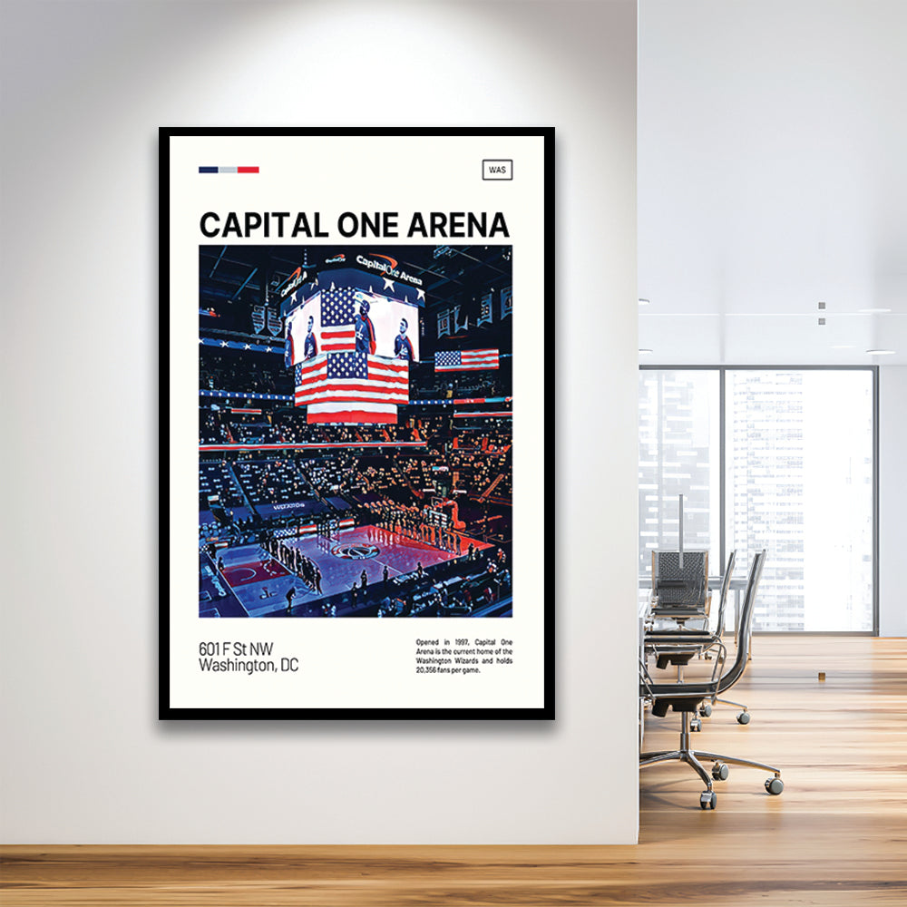 Capital One Arena Print, Washington Wizards Stadium Art, Gifts for him, Sport Art, Framed Art Print Wall Decor