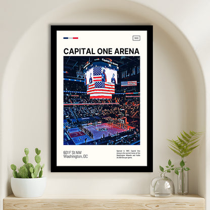 Capital One Arena Print, Washington Wizards Stadium Art, Gifts for him, Sport Art, Framed Art Print Wall Decor