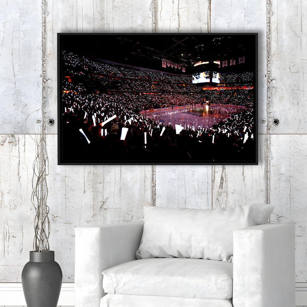 Capital One Arena, Stadium Canvas, Sport Art, Framed Canvas Print Wall Art, Floating Frame