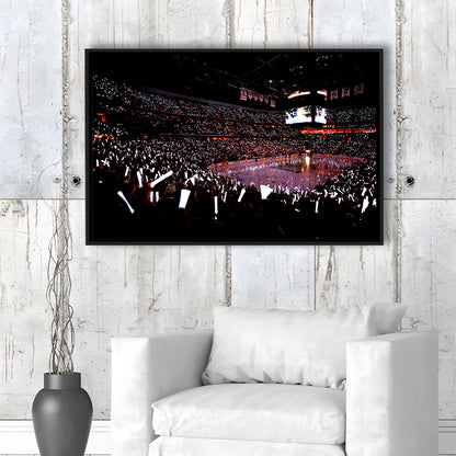 Capital One Arena, Stadium Canvas, Sport Art, Framed Canvas Print Wall Art, Floating Frame