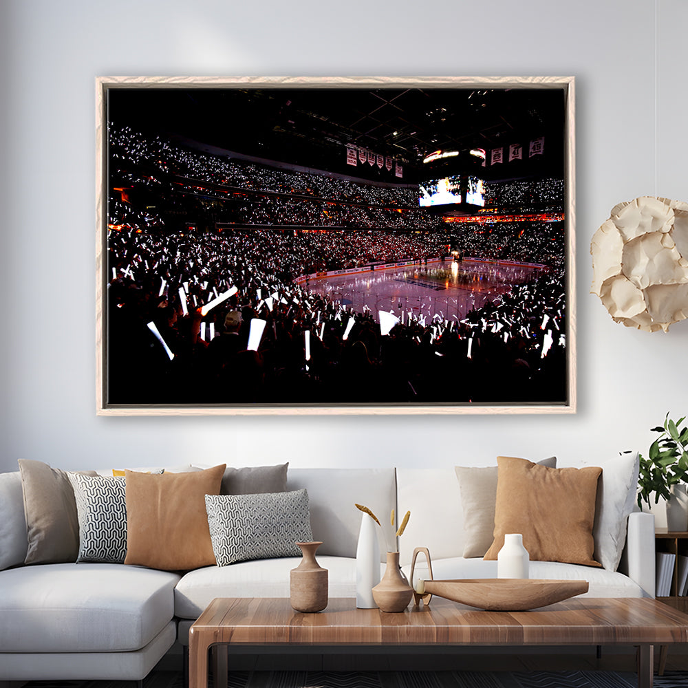 Capital One Arena, Stadium Canvas, Sport Art, Framed Canvas Print Wall Art, Floating Frame