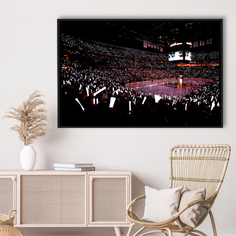 Capital One Arena, Stadium Canvas, Sport Art, Framed Canvas Print Wall Art, Floating Frame