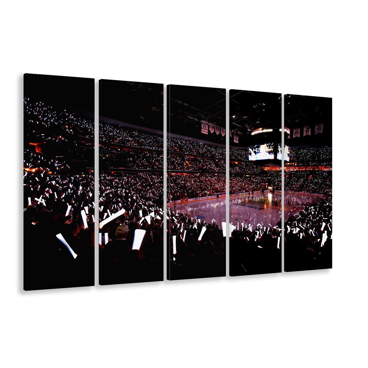 Capital One Arena, Stadium Canvas, Sport Art, 5 Panel B, Extra Large Canvas, Canvas Print Wall Art