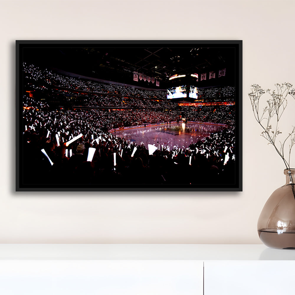Capital One Arena, Stadium Canvas, Sport Art, Framed Canvas Print Wall Art, Floating Frame