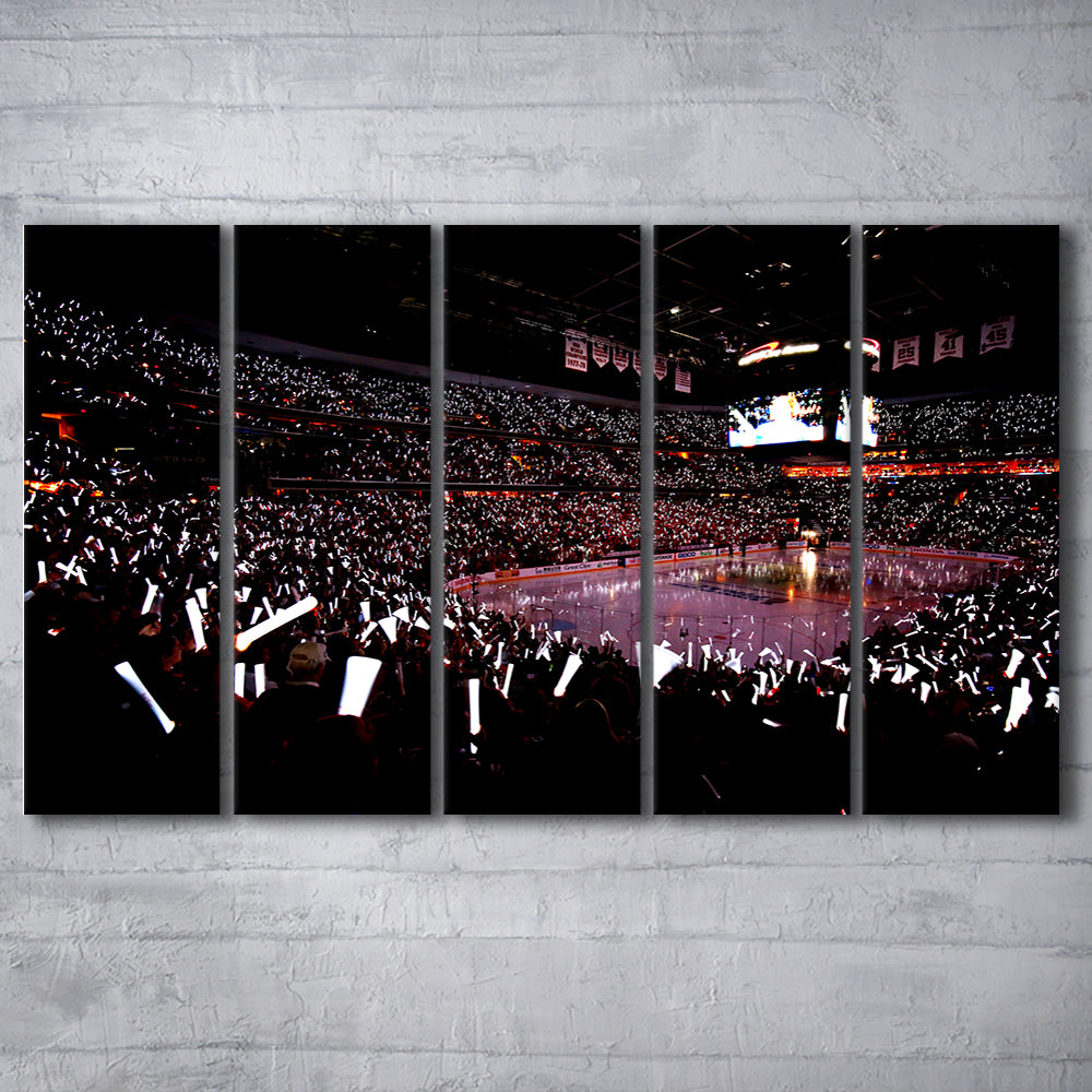 Capital One Arena, Stadium Canvas, Sport Art, 5 Panel B, Extra Large Canvas, Canvas Print Wall Art