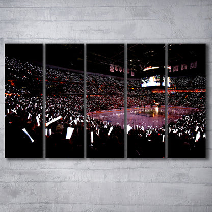 Capital One Arena, Stadium Canvas, Sport Art, 5 Panel B, Extra Large Canvas, Canvas Print Wall Art