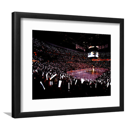 Capital One Arena, Stadium Canvas, Sport Art, Gift for him, White Border Framed Art Print Wall Decor