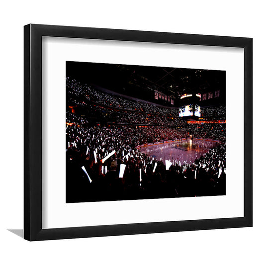 Capital One Arena, Stadium Canvas, Sport Art, Gift for him, White Border Framed Art Print Wall Decor