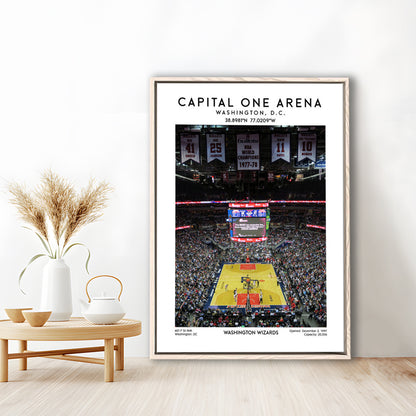 Capital One Arena Artwork, Iconic Washington Wizards Basketball Print, Framed Canvas Prints Wall Art