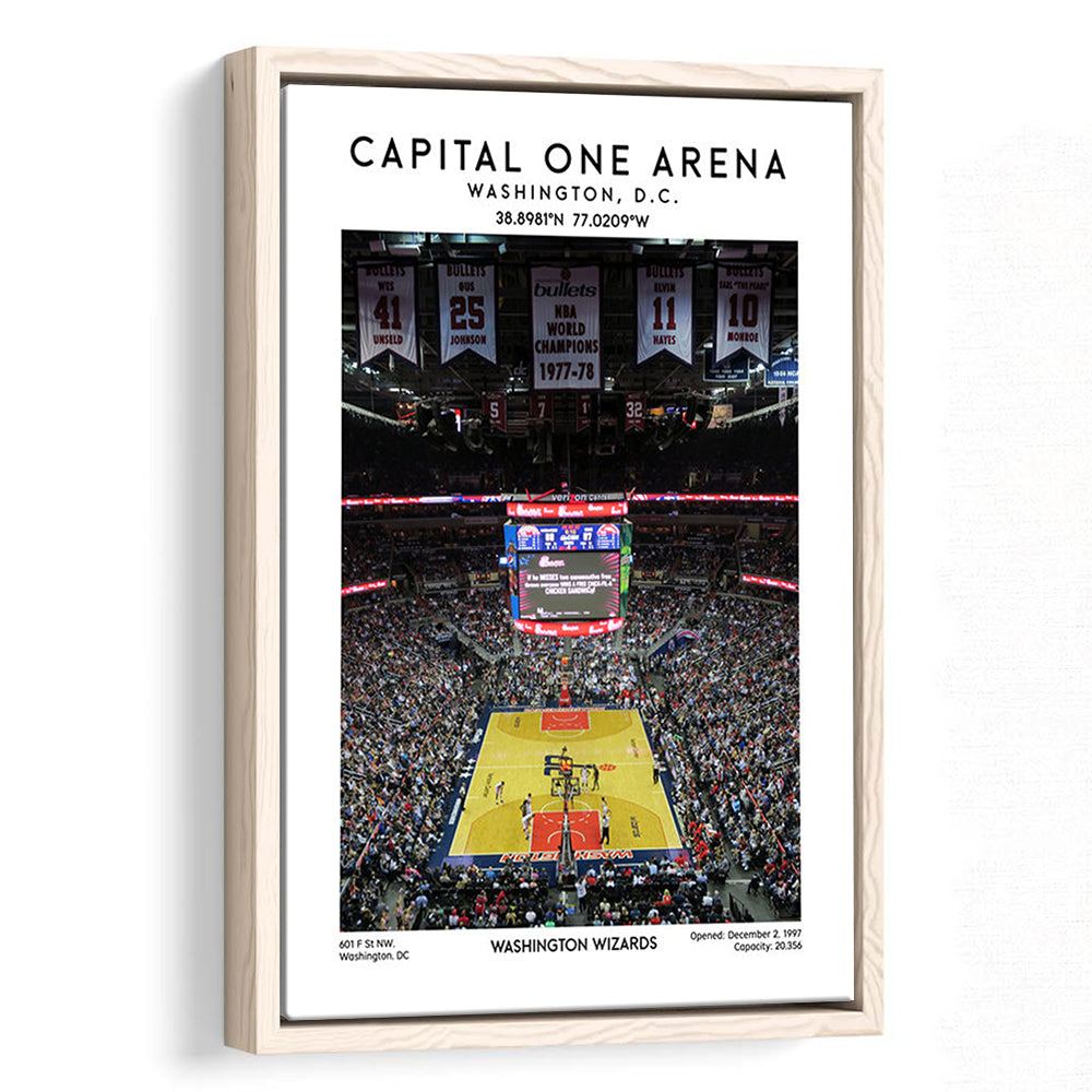 Capital One Arena Artwork, Iconic Washington Wizards Basketball Print, Framed Canvas Prints Wall Art