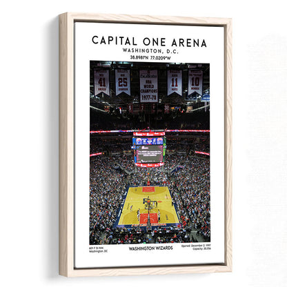 Capital One Arena Artwork, Iconic Washington Wizards Basketball Print, Framed Canvas Prints Wall Art