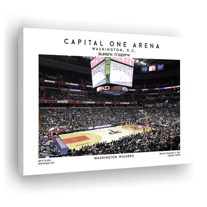 Capital One Arena, Washington Wizards Basketball Art Print, Sport Art Print, Canvas Print Wall Art, Man Cave Gift