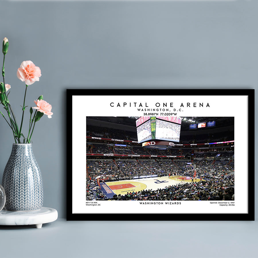 Capital One Arena, Washington Wizards Basketball Art Print, Sport Art Print, Framed Art Print Wall Decor