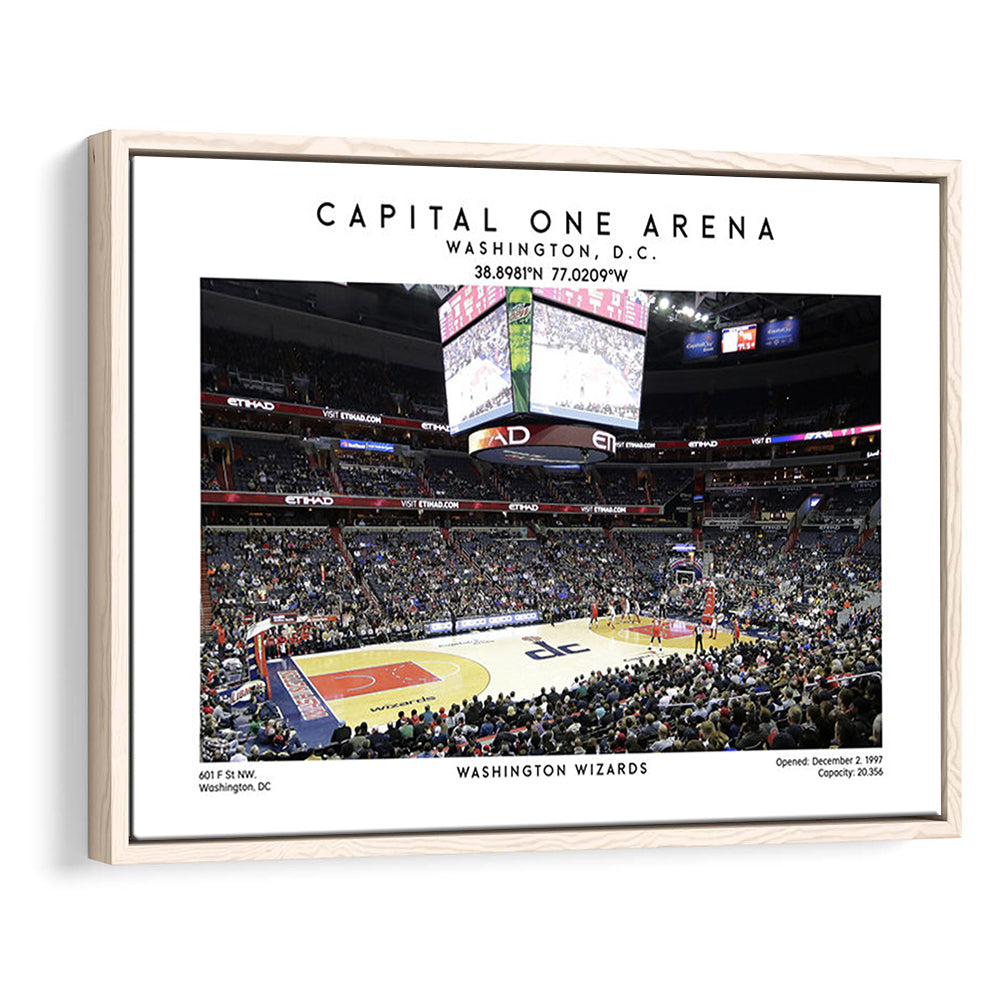 Capital One Arena, Washington Wizards Basketball Art Print, Sport Art Print, Framed Canvas Print Wall Art