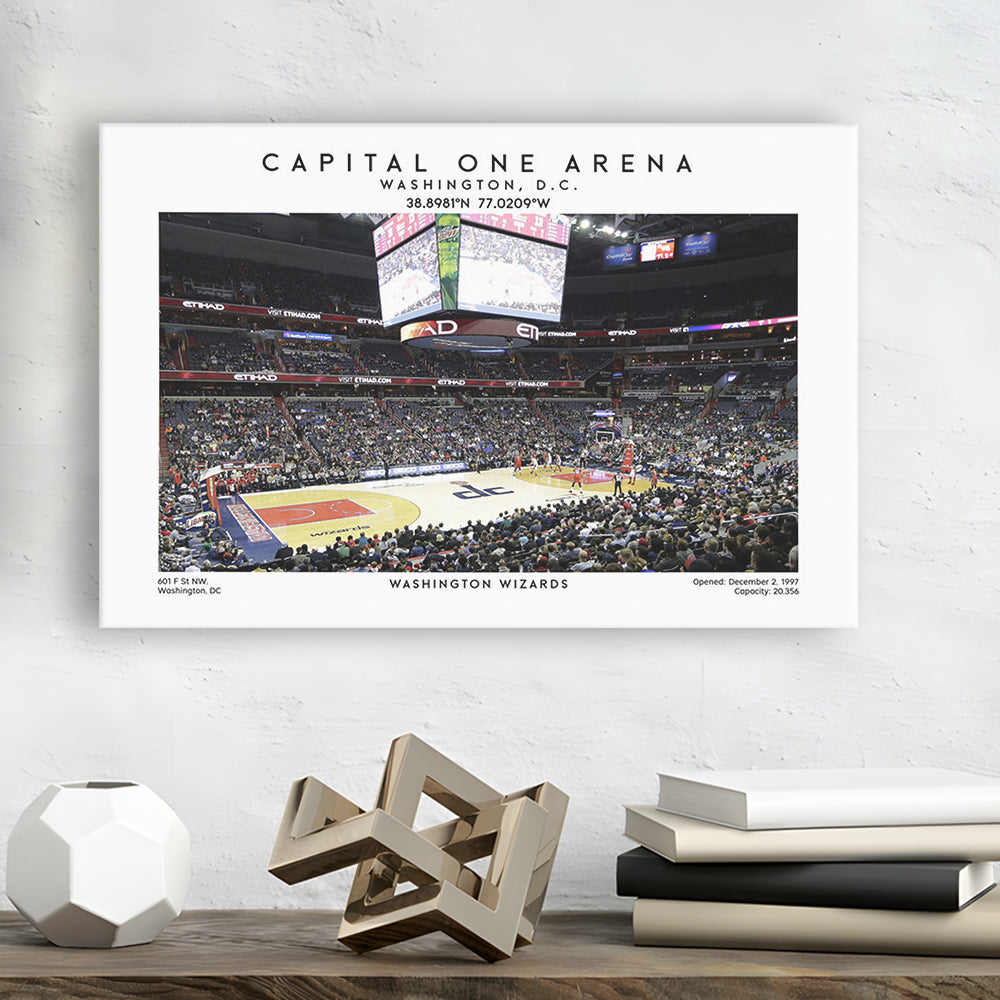 Capital One Arena, Washington Wizards Basketball Art Print, Sport Art Print, Canvas Print Wall Art, Man Cave Gift