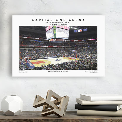 Capital One Arena, Washington Wizards Basketball Art Print, Sport Art Print, Canvas Print Wall Art, Man Cave Gift