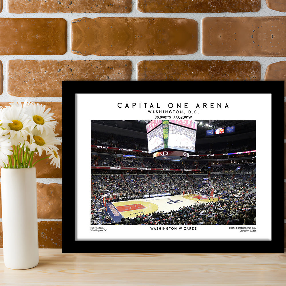 Capital One Arena, Washington Wizards Basketball Art Print, Sport Art Print, Framed Art Print Wall Decor