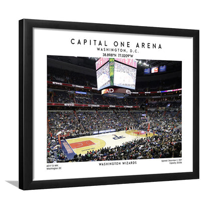Capital One Arena, Washington Wizards Basketball Art Print, Sport Art Print, Framed Art Print Wall Decor