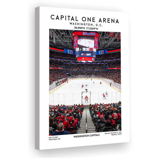 Capital One Arena Print, Iconic Washington Capitals Ice Hockey, Canvas Prints Wall Art, Man Cave Decor