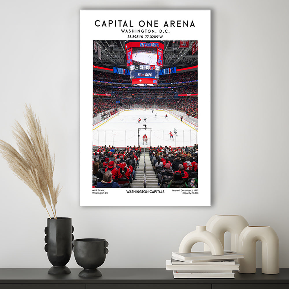 Capital One Arena Print, Iconic Washington Capitals Ice Hockey, Canvas Prints Wall Art, Man Cave Decor