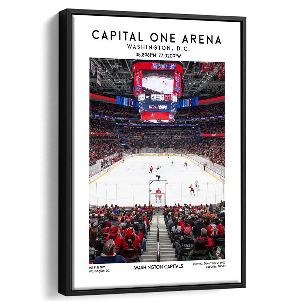 Capital One Arena Print, Iconic Washington Capitals Ice Hockey, Framed Canvas Prints Wall Art