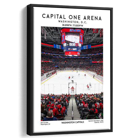 Capital One Arena Print, Iconic Washington Capitals Ice Hockey, Framed Canvas Prints Wall Art