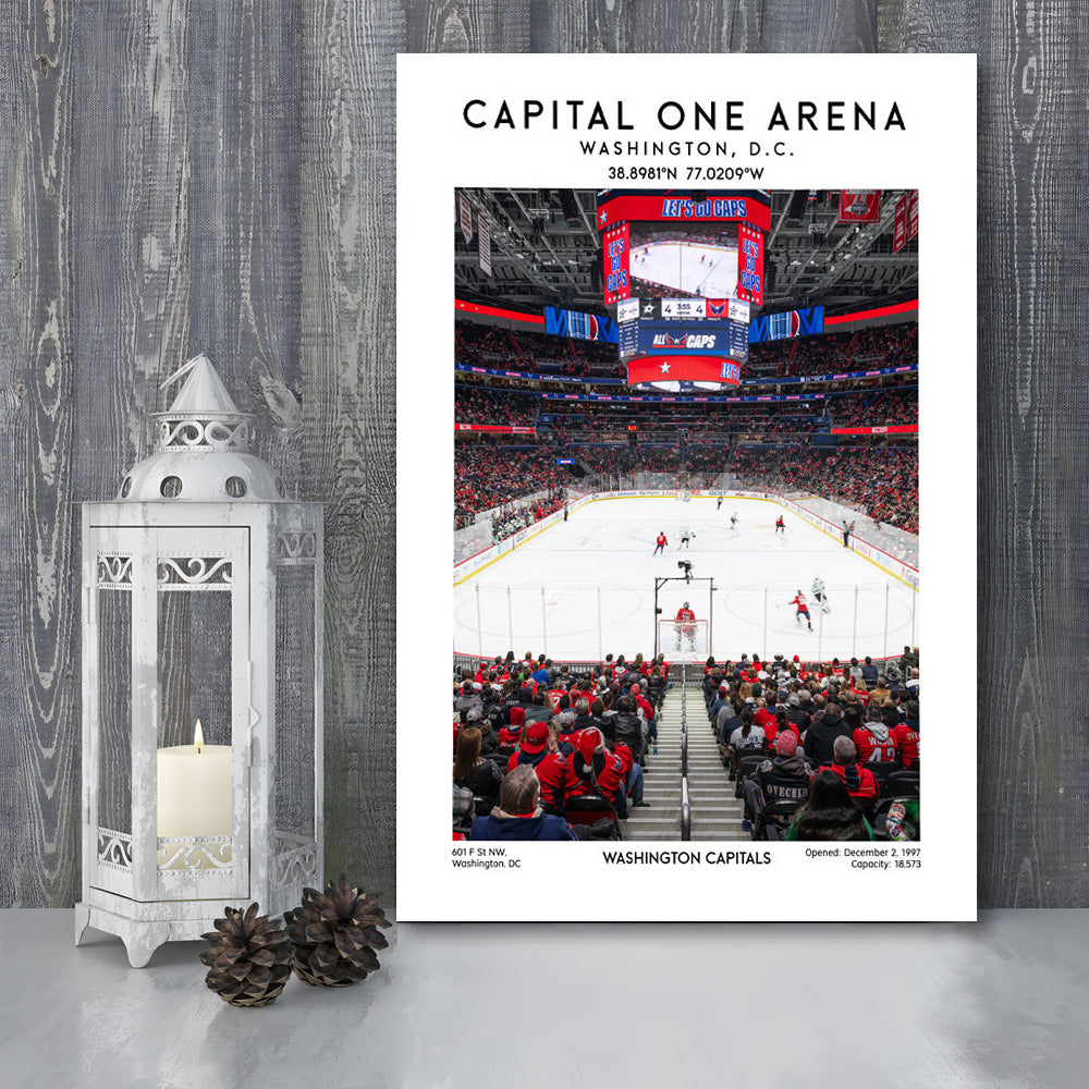 Capital One Arena Print, Iconic Washington Capitals Ice Hockey, Canvas Prints Wall Art, Man Cave Decor