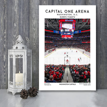 Capital One Arena Print, Iconic Washington Capitals Ice Hockey, Canvas Prints Wall Art, Man Cave Decor